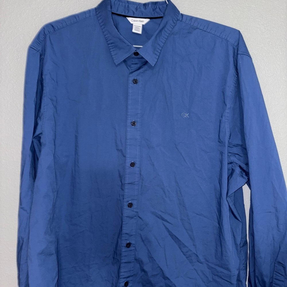 Calvin Klein Men's Deep Blue Button Down Shirt